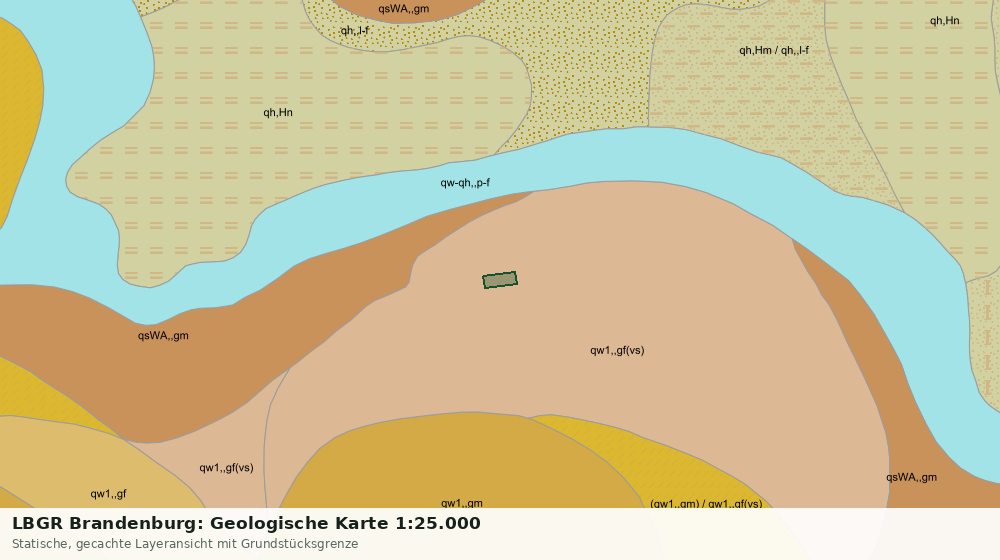 Statische Kartenansicht: LBGR Brandenburg: Geologische Karte 1:25.000