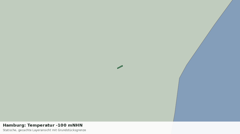 Statische Kartenansicht: Hamburg: Temperatur -100 mNHN