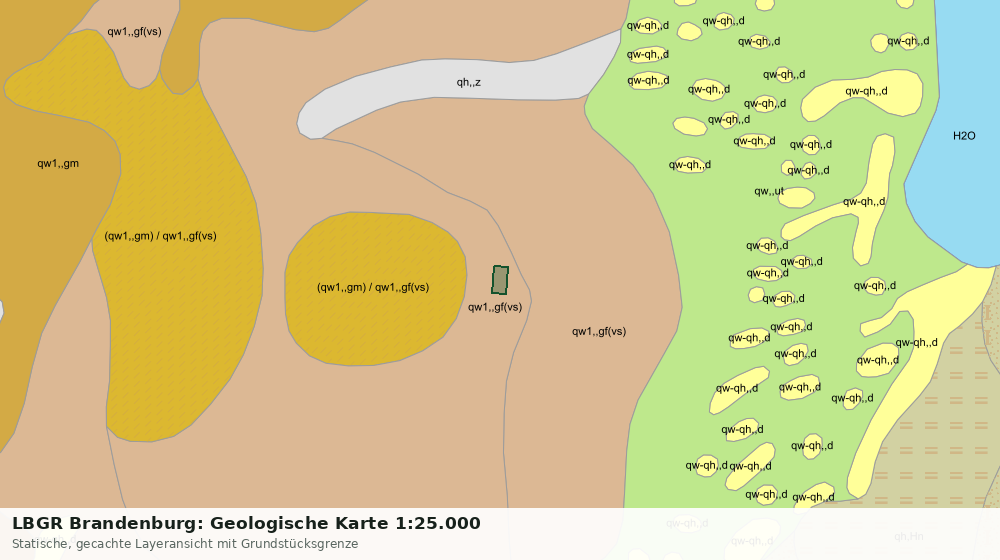 Statische Kartenansicht: LBGR Brandenburg: Geologische Karte 1:25.000
