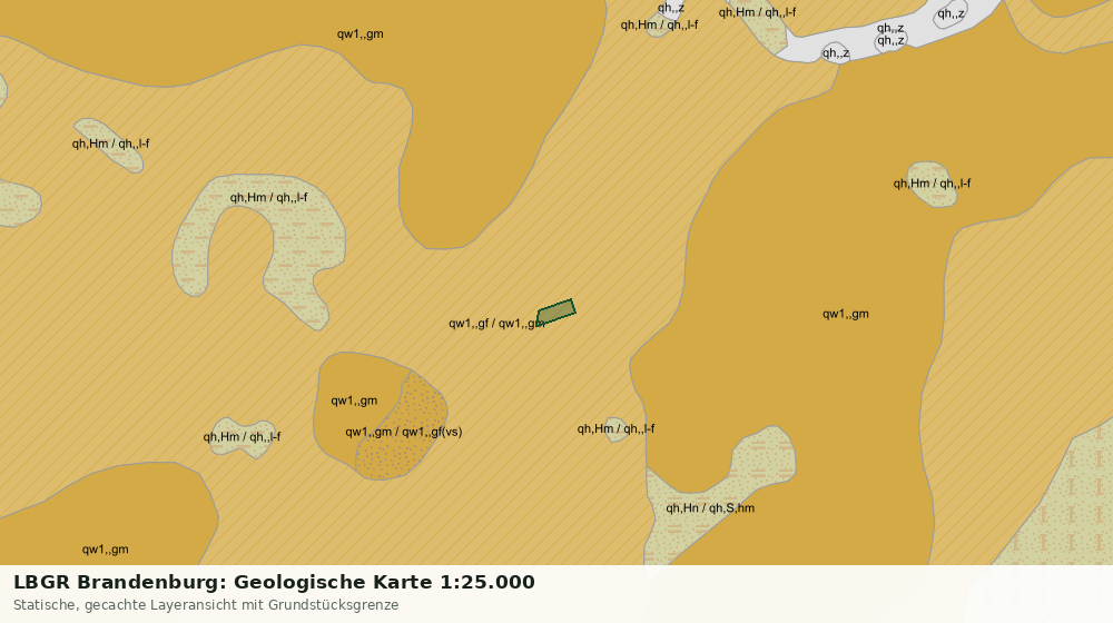 Statische Kartenansicht: LBGR Brandenburg: Geologische Karte 1:25.000