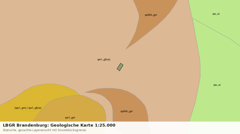 Statische Kartenansicht: LBGR Brandenburg: Geologische Karte 1:25.000