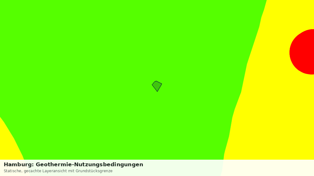 Statische Kartenansicht: Hamburg: Geothermie-Nutzungsbedingungen