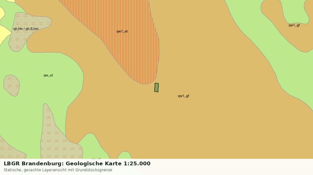 Statische Kartenansicht: LBGR Brandenburg: Geologische Karte 1:25.000