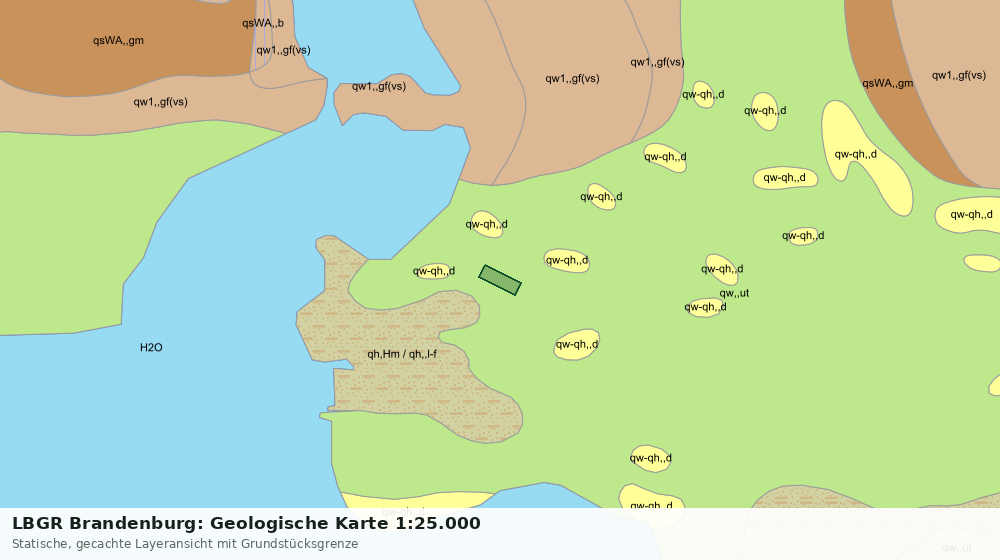 Statische Kartenansicht: LBGR Brandenburg: Geologische Karte 1:25.000