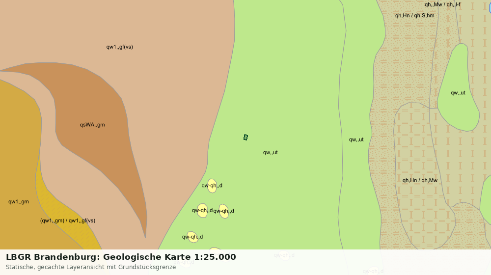 Statische Kartenansicht: LBGR Brandenburg: Geologische Karte 1:25.000