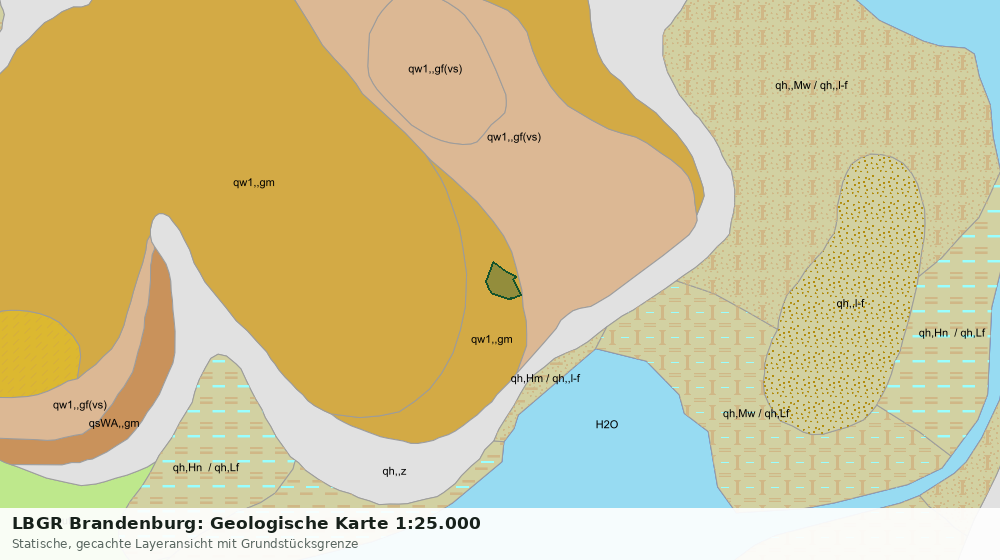 Statische Kartenansicht: LBGR Brandenburg: Geologische Karte 1:25.000