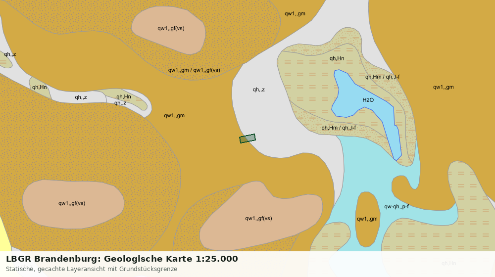 Statische Kartenansicht: LBGR Brandenburg: Geologische Karte 1:25.000