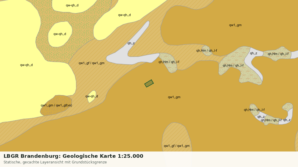 Statische Kartenansicht: LBGR Brandenburg: Geologische Karte 1:25.000