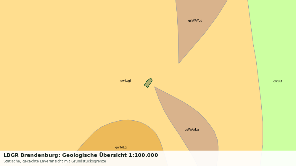Statische Kartenansicht: LBGR Brandenburg: Geologische Übersicht 1:100.000