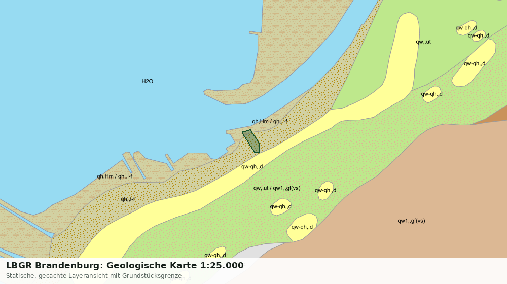 Statische Kartenansicht: LBGR Brandenburg: Geologische Karte 1:25.000