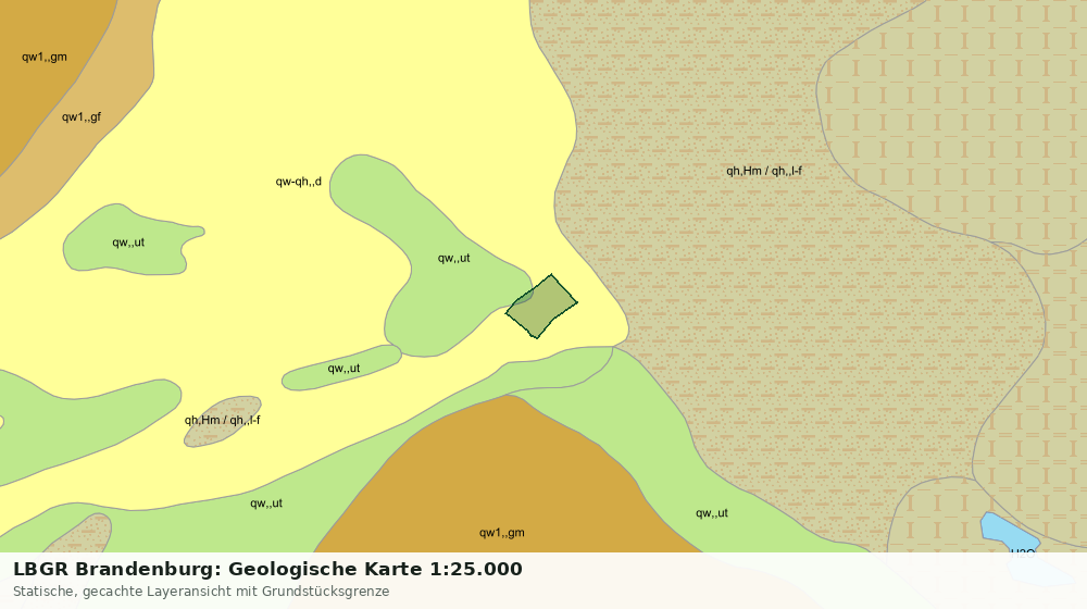 Statische Kartenansicht: LBGR Brandenburg: Geologische Karte 1:25.000