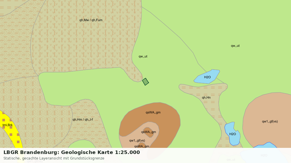 Statische Kartenansicht: LBGR Brandenburg: Geologische Karte 1:25.000