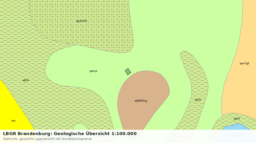 Statische Kartenansicht: LBGR Brandenburg: Geologische Übersicht 1:100.000