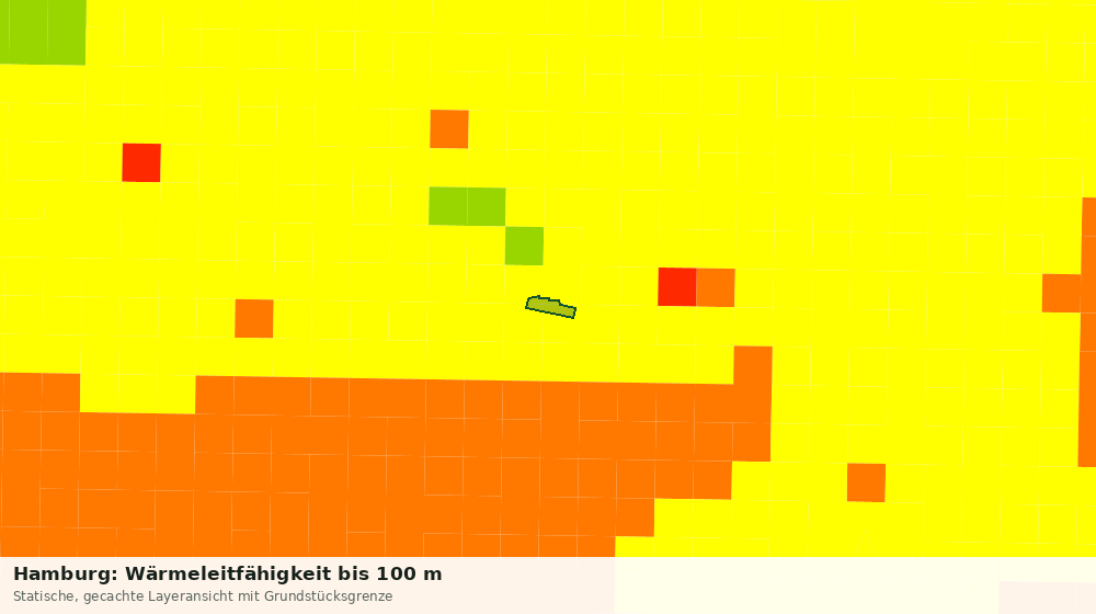 Statische Kartenansicht: Hamburg: Wärmeleitfähigkeit bis 100 m