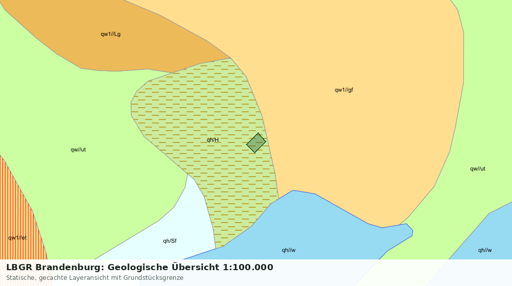 Statische Kartenansicht: LBGR Brandenburg: Geologische Übersicht 1:100.000