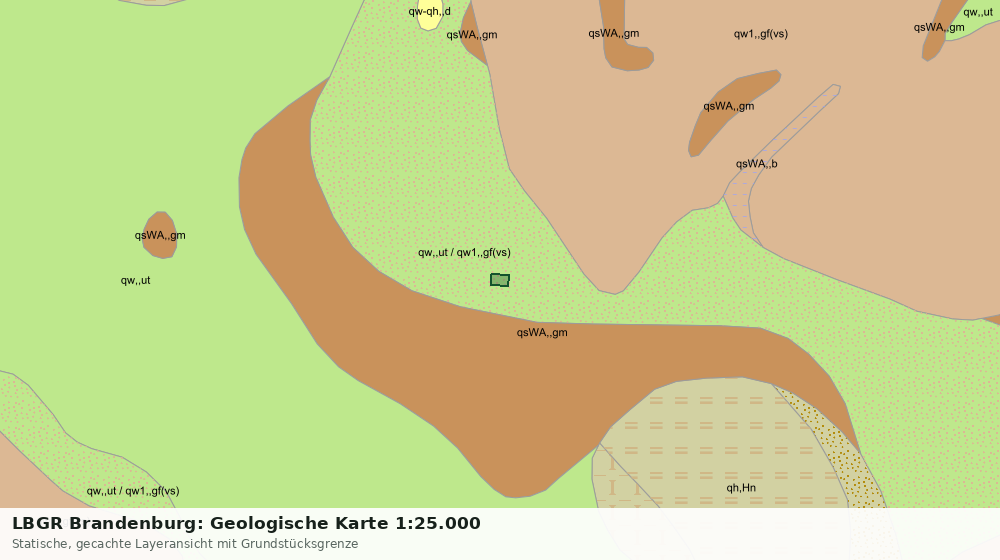Statische Kartenansicht: LBGR Brandenburg: Geologische Karte 1:25.000
