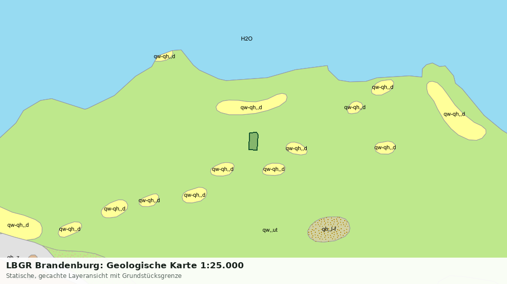 Statische Kartenansicht: LBGR Brandenburg: Geologische Karte 1:25.000