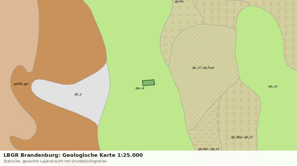 Statische Kartenansicht: LBGR Brandenburg: Geologische Karte 1:25.000