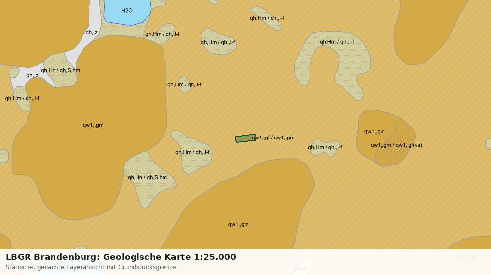 Statische Kartenansicht: LBGR Brandenburg: Geologische Karte 1:25.000