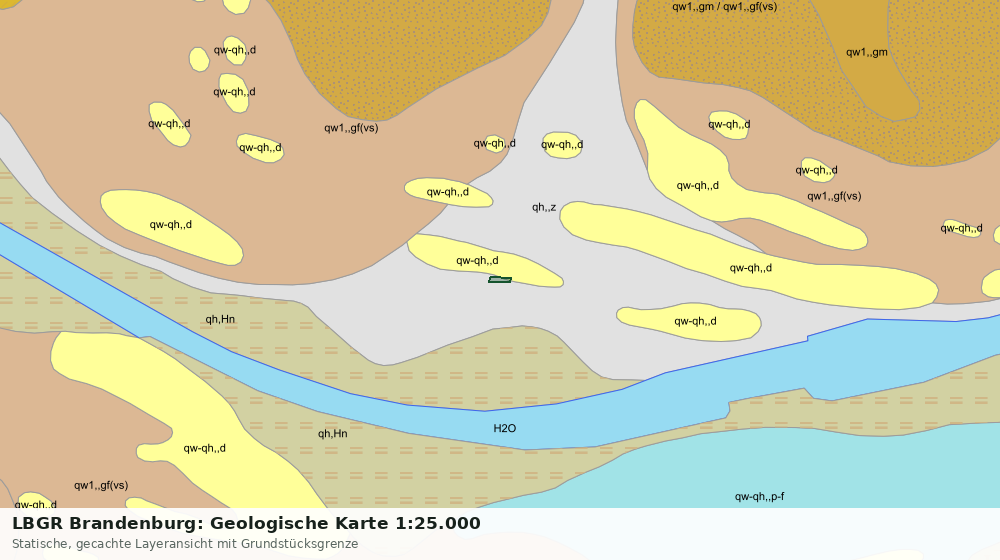 Statische Kartenansicht: LBGR Brandenburg: Geologische Karte 1:25.000