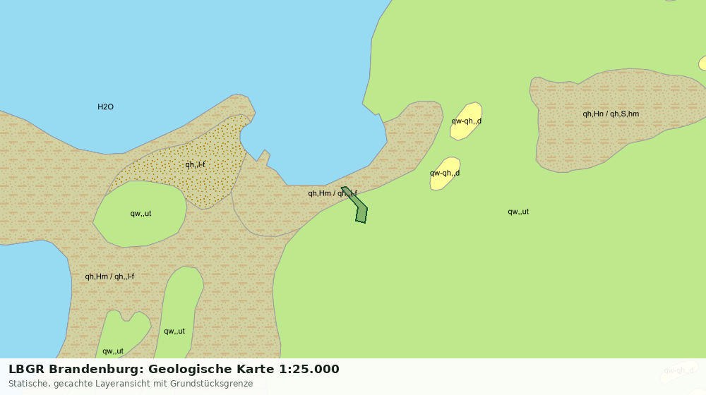 Statische Kartenansicht: LBGR Brandenburg: Geologische Karte 1:25.000