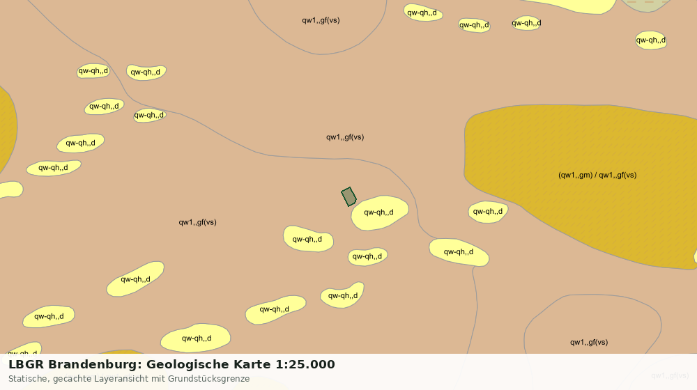 Statische Kartenansicht: LBGR Brandenburg: Geologische Karte 1:25.000