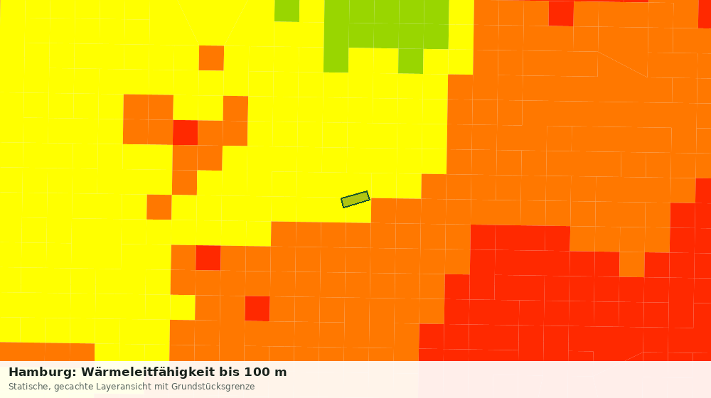Statische Kartenansicht: Hamburg: Wärmeleitfähigkeit bis 100 m