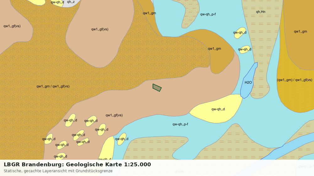 Statische Kartenansicht: LBGR Brandenburg: Geologische Karte 1:25.000