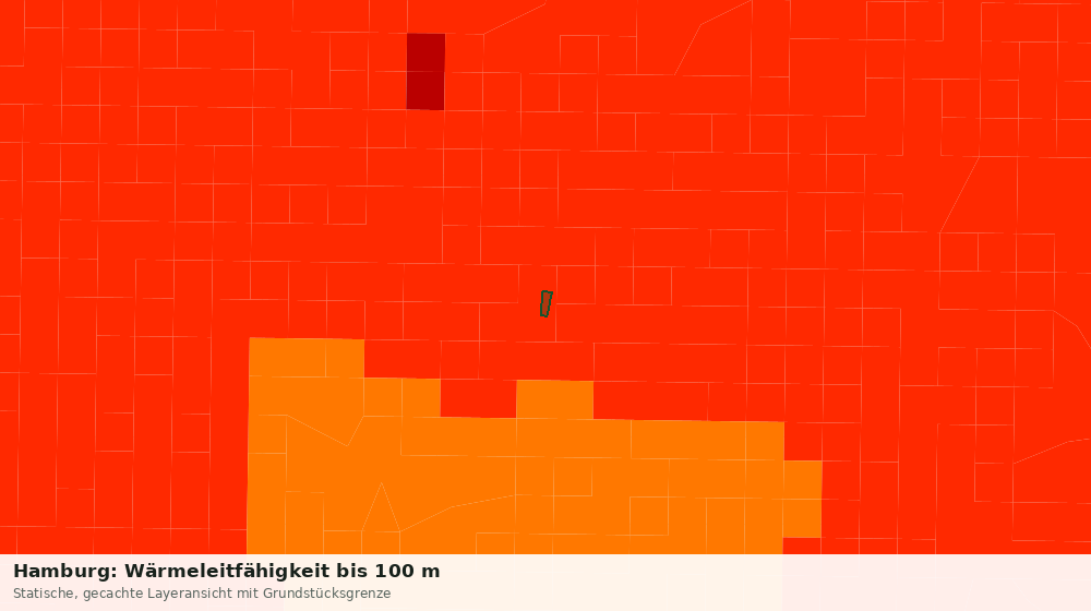 Statische Kartenansicht: Hamburg: Wärmeleitfähigkeit bis 100 m