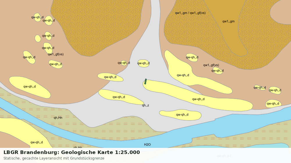 Statische Kartenansicht: LBGR Brandenburg: Geologische Karte 1:25.000