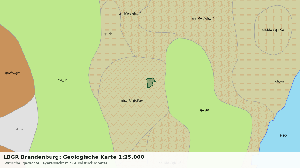 Statische Kartenansicht: LBGR Brandenburg: Geologische Karte 1:25.000