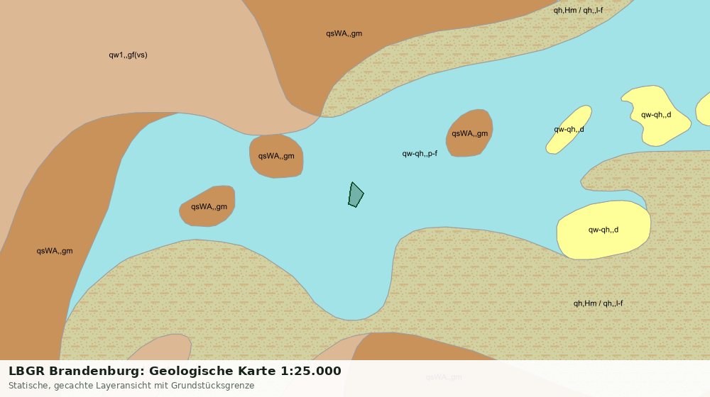 Statische Kartenansicht: LBGR Brandenburg: Geologische Karte 1:25.000