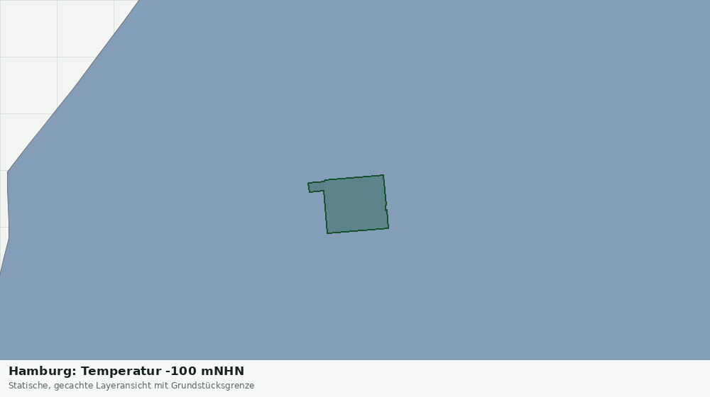 Statische Kartenansicht: Hamburg: Temperatur -100 mNHN