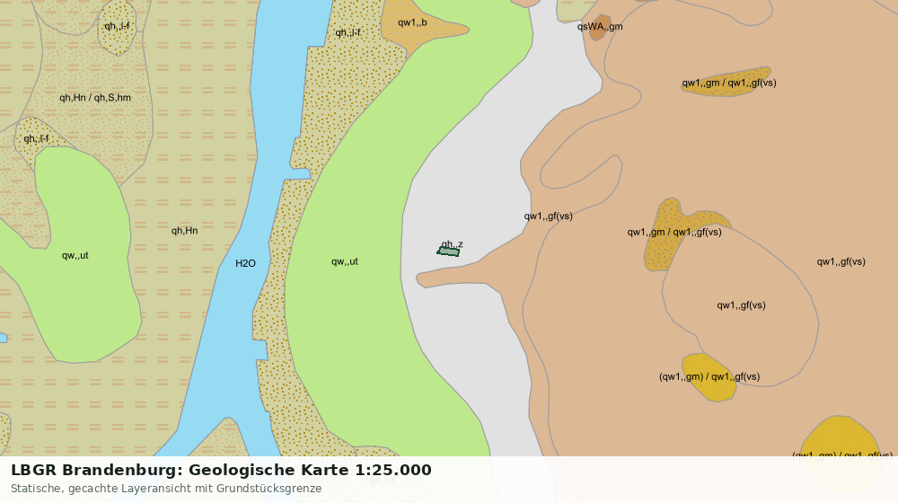 Statische Kartenansicht: LBGR Brandenburg: Geologische Karte 1:25.000