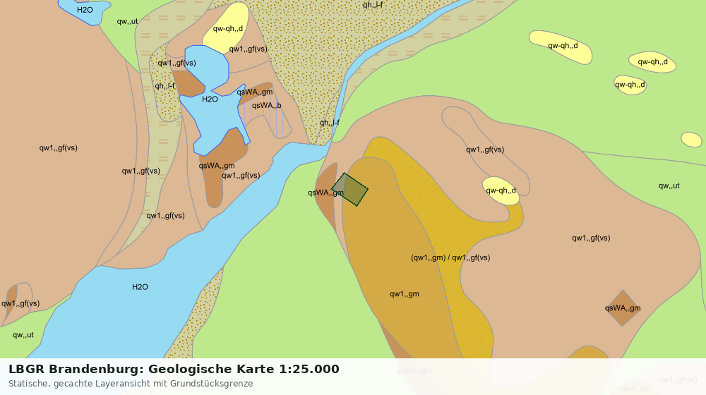 Statische Kartenansicht: LBGR Brandenburg: Geologische Karte 1:25.000