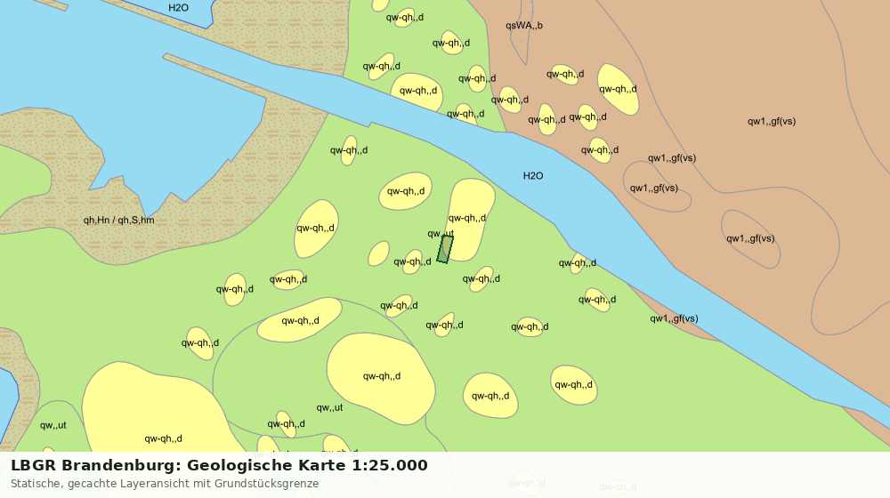 Statische Kartenansicht: LBGR Brandenburg: Geologische Karte 1:25.000