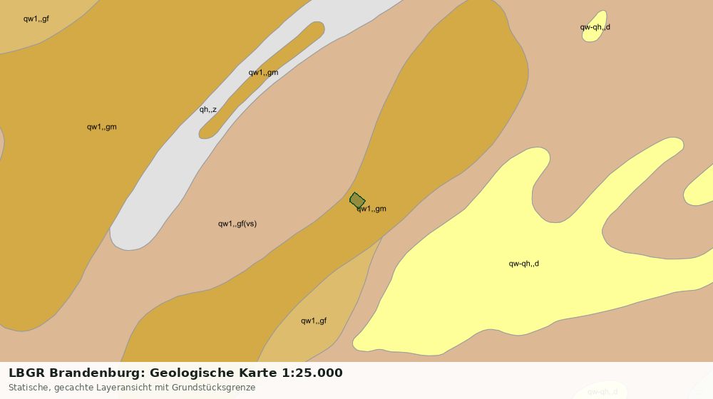 Statische Kartenansicht: LBGR Brandenburg: Geologische Karte 1:25.000