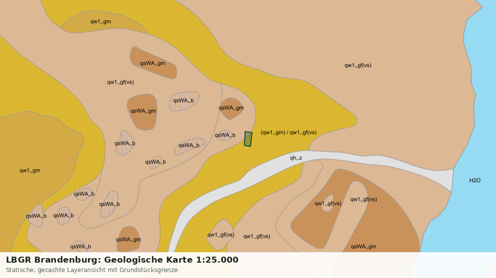 Statische Kartenansicht: LBGR Brandenburg: Geologische Karte 1:25.000
