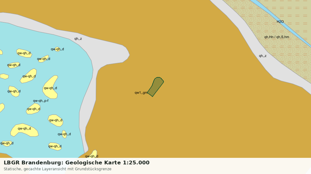 Statische Kartenansicht: LBGR Brandenburg: Geologische Karte 1:25.000