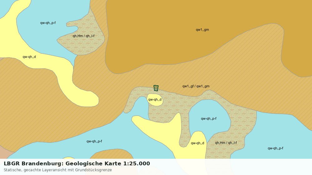 Statische Kartenansicht: LBGR Brandenburg: Geologische Karte 1:25.000