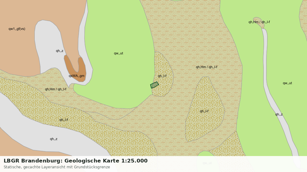 Statische Kartenansicht: LBGR Brandenburg: Geologische Karte 1:25.000
