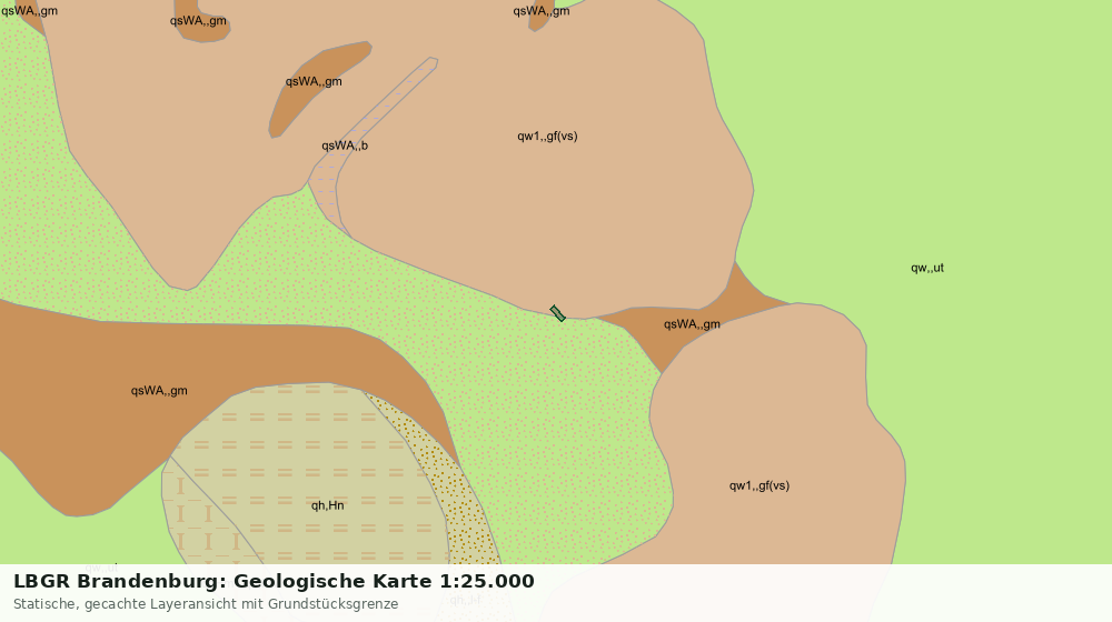 Statische Kartenansicht: LBGR Brandenburg: Geologische Karte 1:25.000