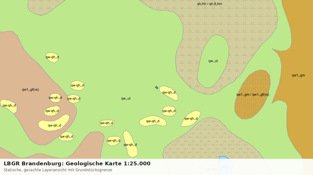Statische Kartenansicht: LBGR Brandenburg: Geologische Karte 1:25.000