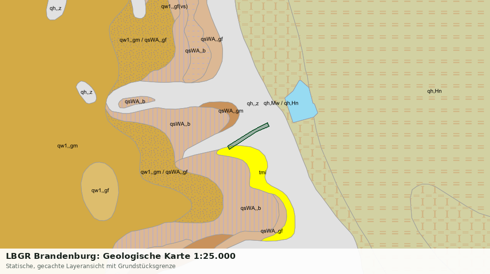 Statische Kartenansicht: LBGR Brandenburg: Geologische Karte 1:25.000