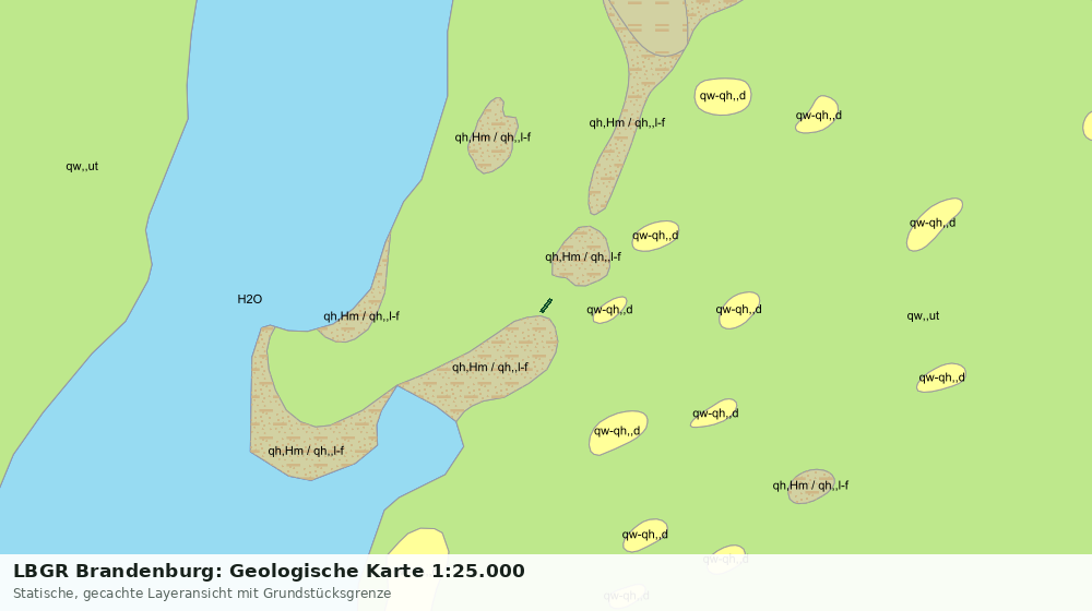 Statische Kartenansicht: LBGR Brandenburg: Geologische Karte 1:25.000