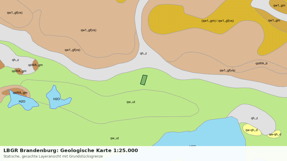 Statische Kartenansicht: LBGR Brandenburg: Geologische Karte 1:25.000