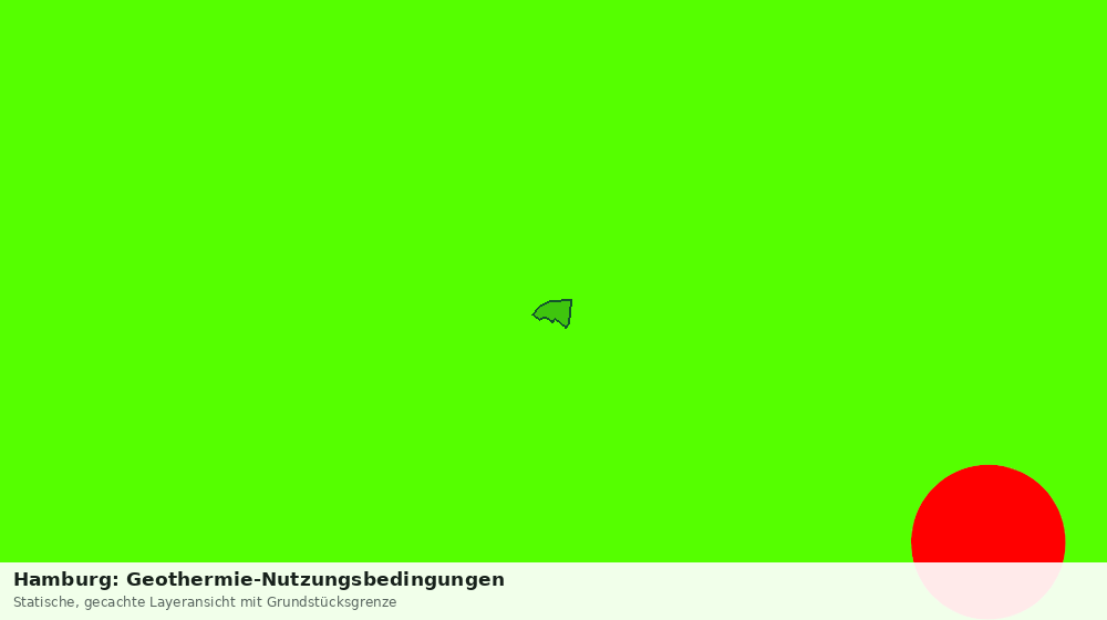 Statische Kartenansicht: Hamburg: Geothermie-Nutzungsbedingungen