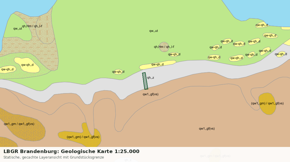 Statische Kartenansicht: LBGR Brandenburg: Geologische Karte 1:25.000