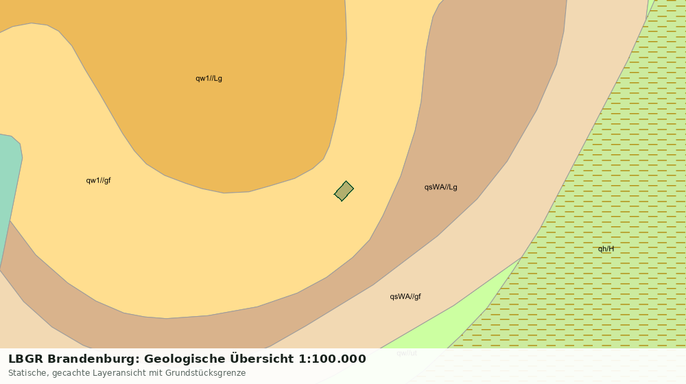 Statische Kartenansicht: LBGR Brandenburg: Geologische Übersicht 1:100.000