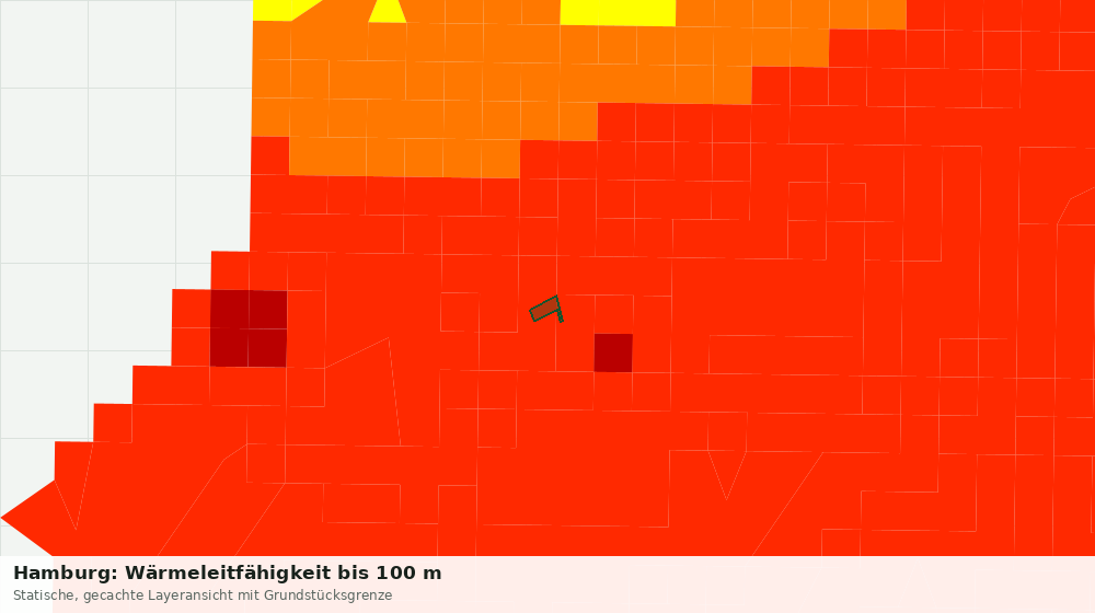 Statische Kartenansicht: Hamburg: Wärmeleitfähigkeit bis 100 m